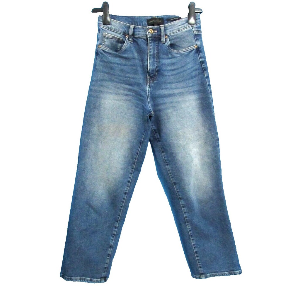 KENDALL + KYLIE Women's THE HIGH RISE SKATER 5-Pockets BLUE DENIM Jeans Sz 5/27